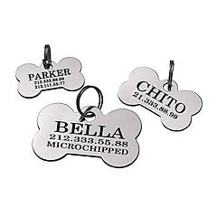 Адресник для Собак BronzeDog з Нержавіючої Сталі Кісточка S