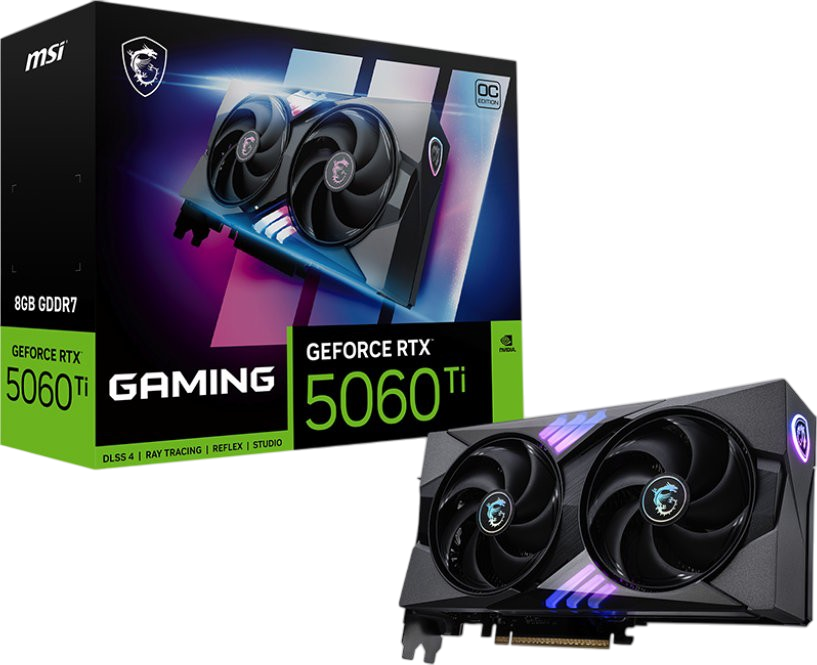 Відеокарта GeForce RTX 5060 Ti 8GB MSI Gaming OC (RTX 5060 Ti 8G GAMING OC)