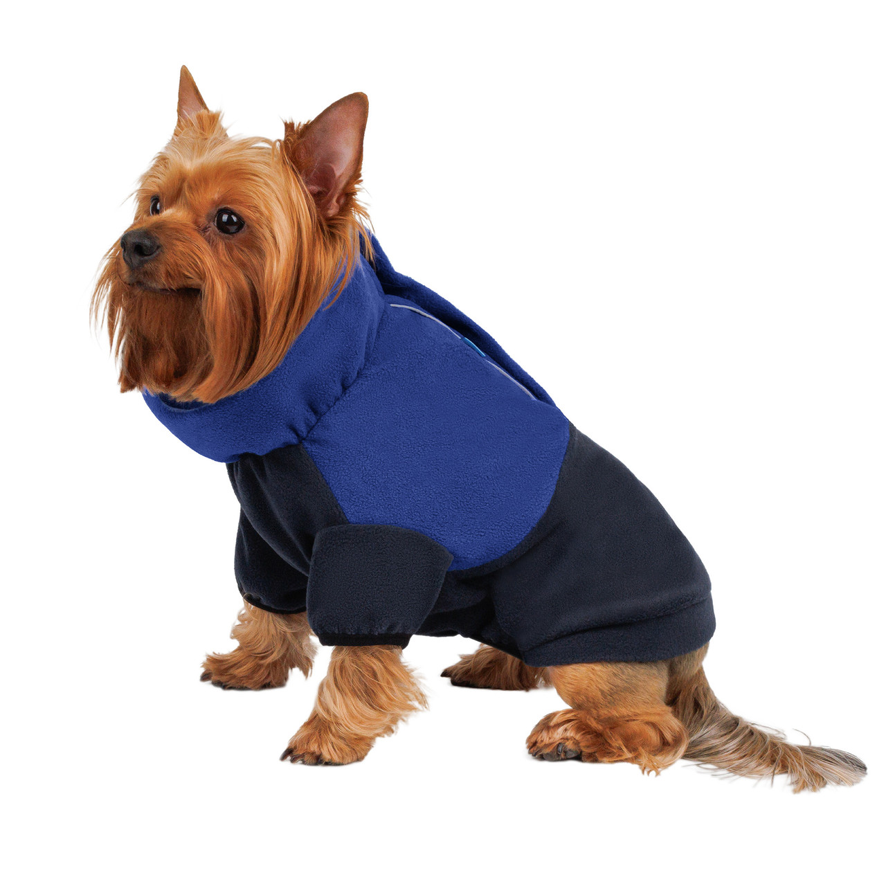 Флісова кофта для собак TM Barksi Textile Волошковий/Темно-синій 2XS, фото 1