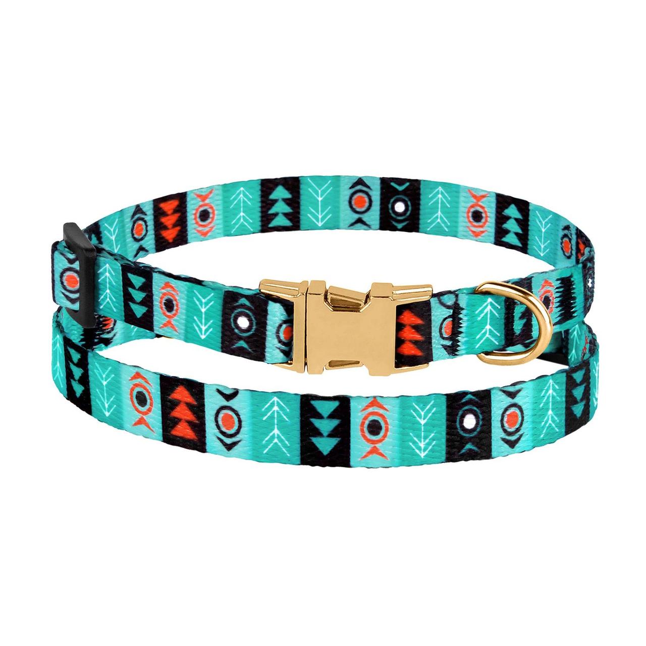 Нашийник для Собак Дрібних Порід BronzeDog Urban Нейлоновий з Металевою Пряжкою Інки XS, фото 1