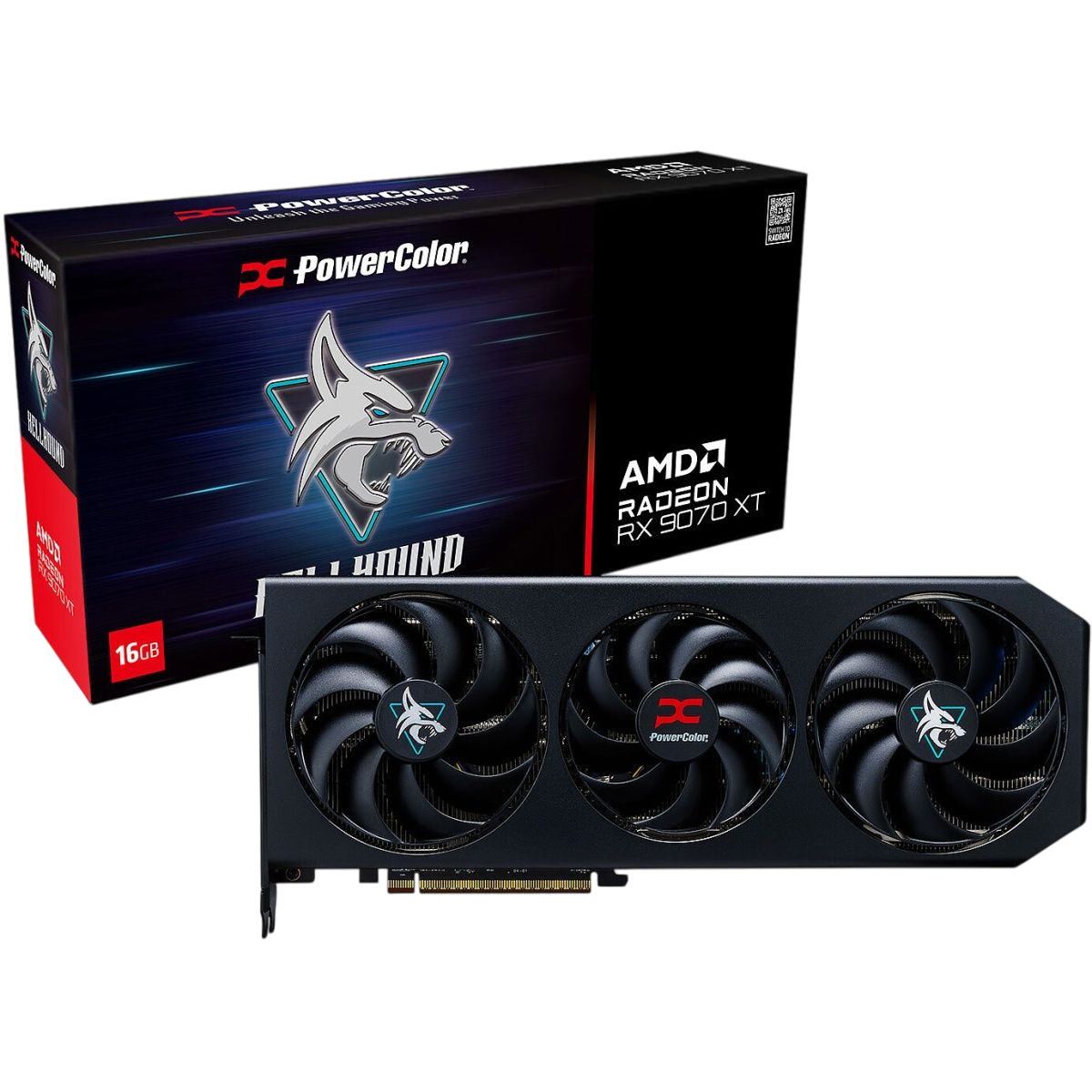 Відеокарта AMD Radeon RX 9070 XT 16GB PowerColor Hellhound (RX 9070 XT 16G-L/OC)