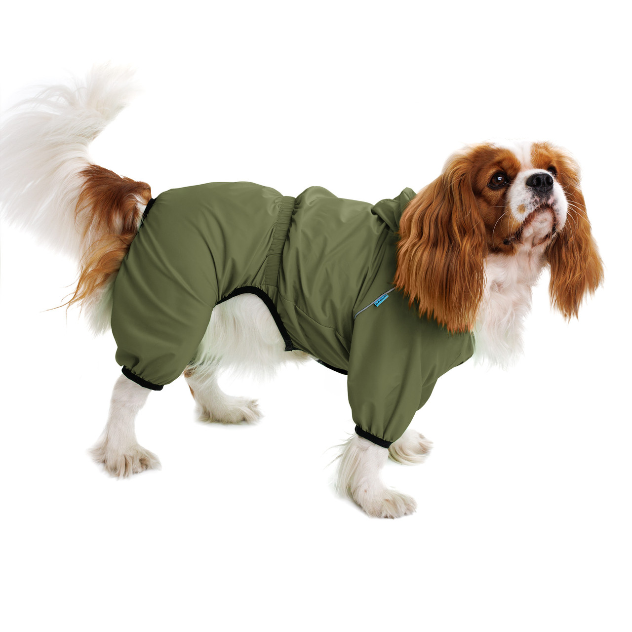 Комбінезон-дощовик для собак Barksi Textile Оливковий 2XS, фото 1