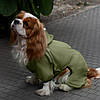 Комбінезон-дощовик для собак Barksi Textile Оливковий 2XS, фото 2