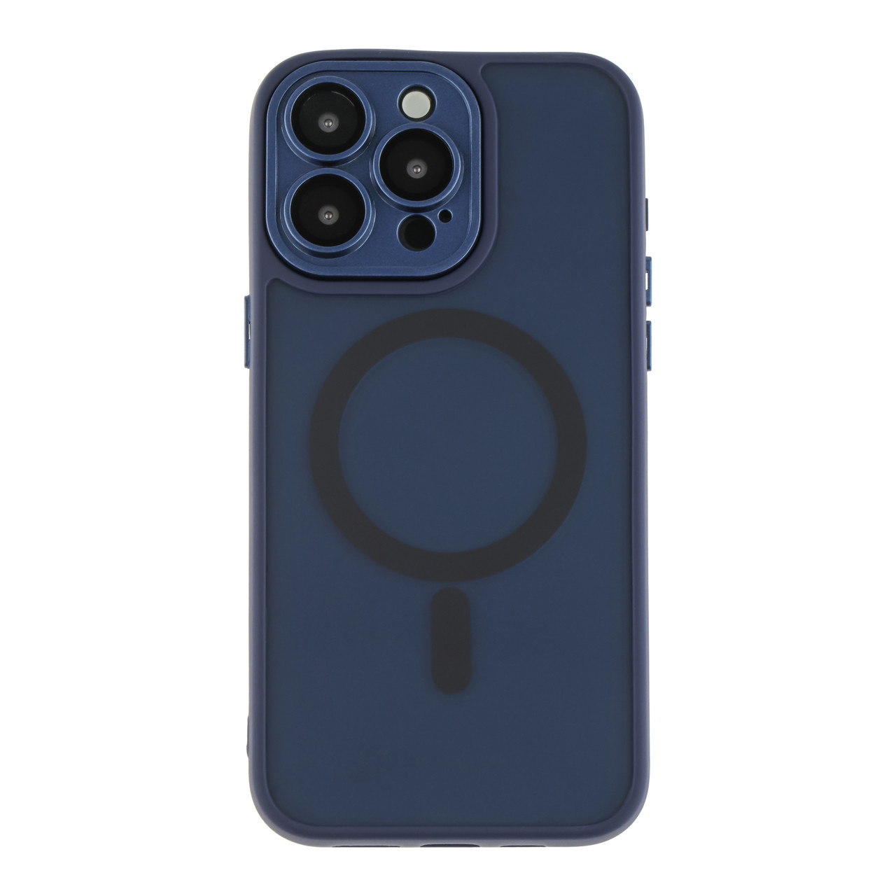 Чохол TPU+PC Magnetic Matte Camera Lens with Magsafe для iPhone 15 Pro Max Dark Blue, фото 1