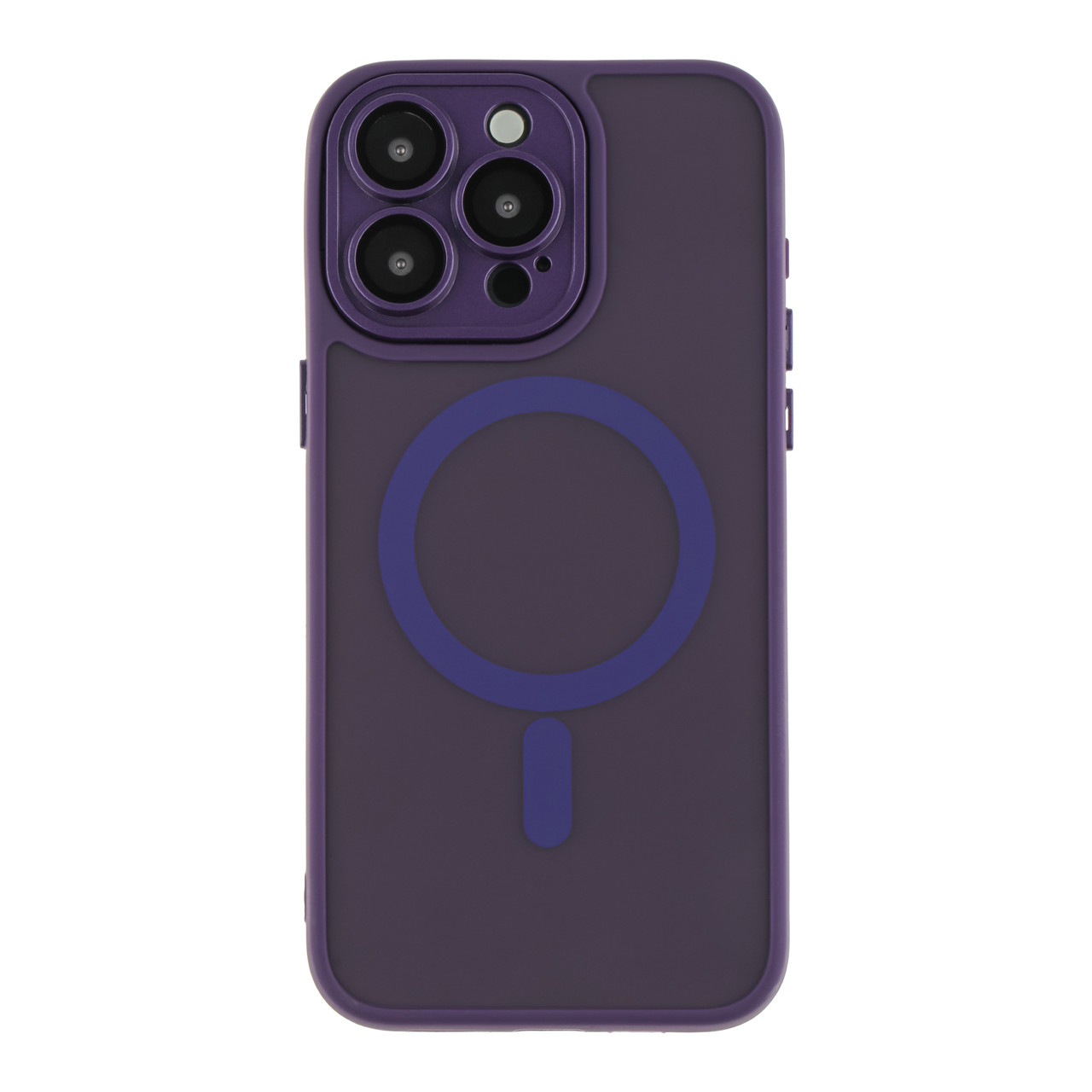 Чохол TPU+PC Magnetic Matte Camera Lens with Magsafe для iPhone 14 Dark Purple, фото 1