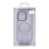 Чохол TPU+PC FlexGuard Magnetic Ring Stand для iPhone 15 Pro Purple, фото 3
