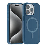 Чохол Glow Silicone Case with Magsafe для iPhone 15 Pro Max Light purple, фото 3