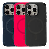 Чохол Glow Silicone Case with Magsafe для iPhone 16 Pro Dark blue, фото 2