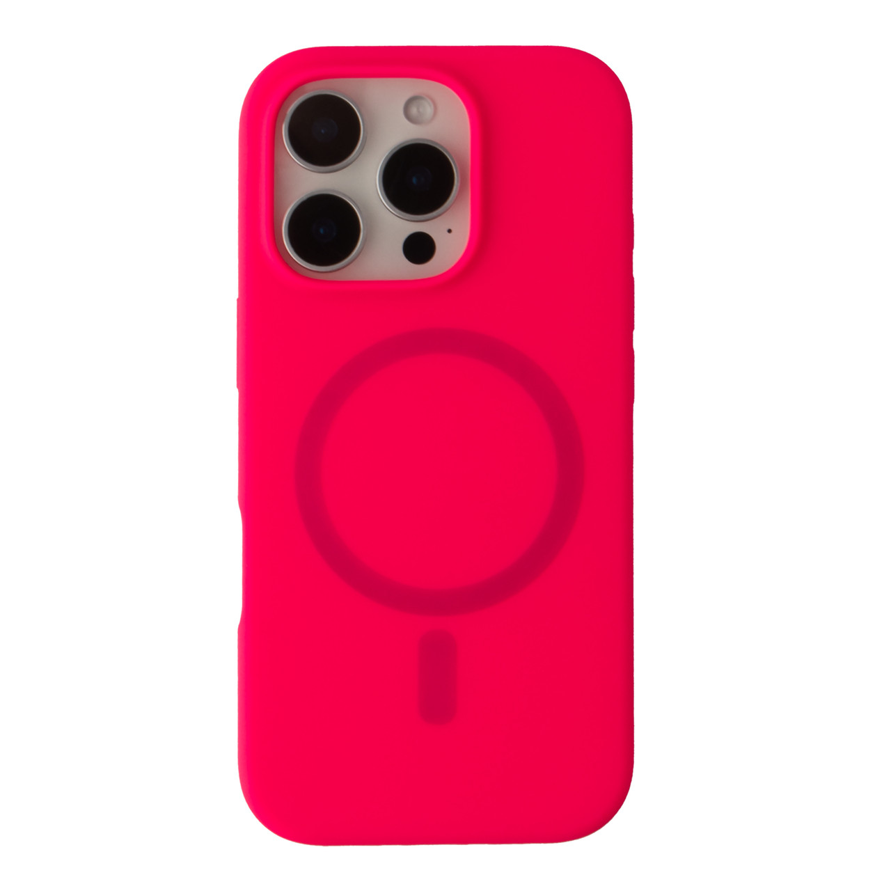 Чохол Glow Silicone Case with Magsafe для iPhone 16 Pro Hot pink, фото 1