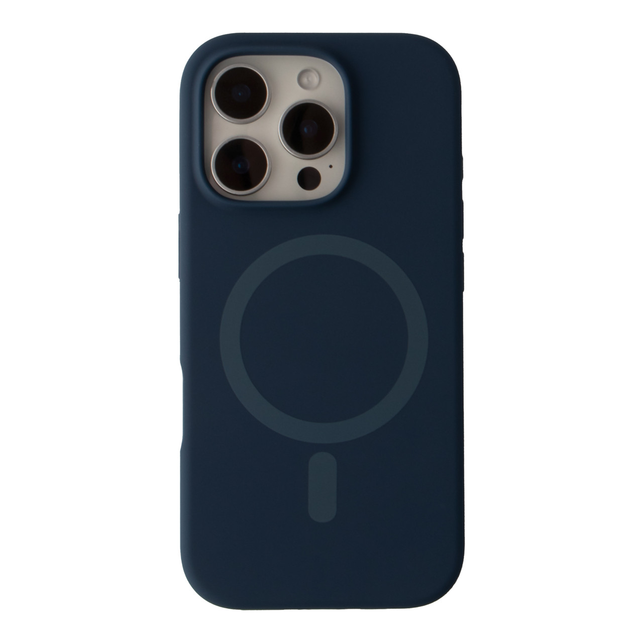 Чохол Glow Silicone Case with Magsafe для iPhone 16 Pro Dark blue, фото 1