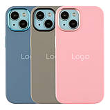 Чохол Silicone Case Metal Buttons (AA) для iPhone 15 Midnight Blue, фото 2