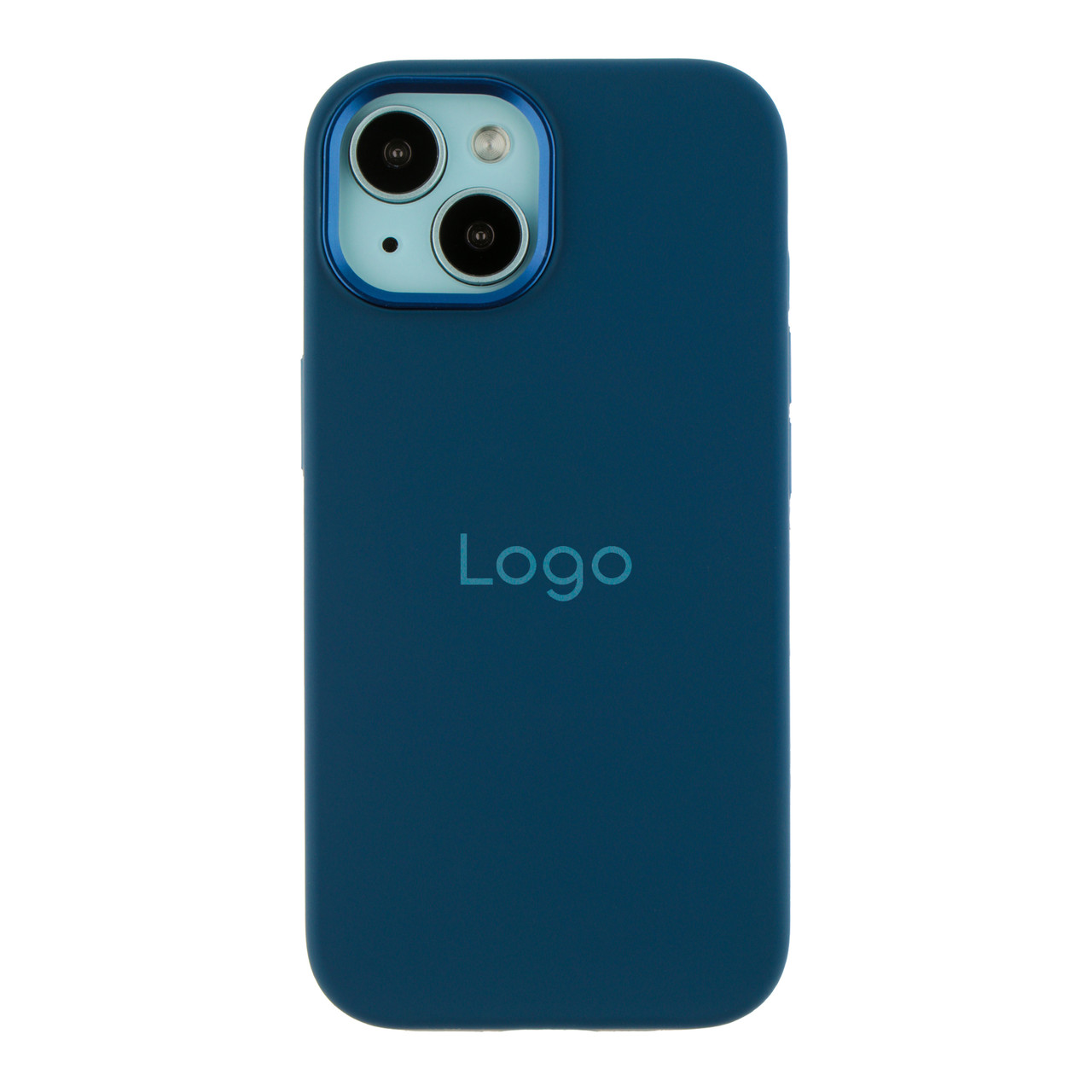 Чохол Silicone Case Metal Buttons (AA) для iPhone 15 Midnight Blue, фото 1