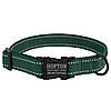 Нашийник для собак Barksi Сotton рефлекторний бавовняний брезент з металевою пряжкою зелений L, фото 2