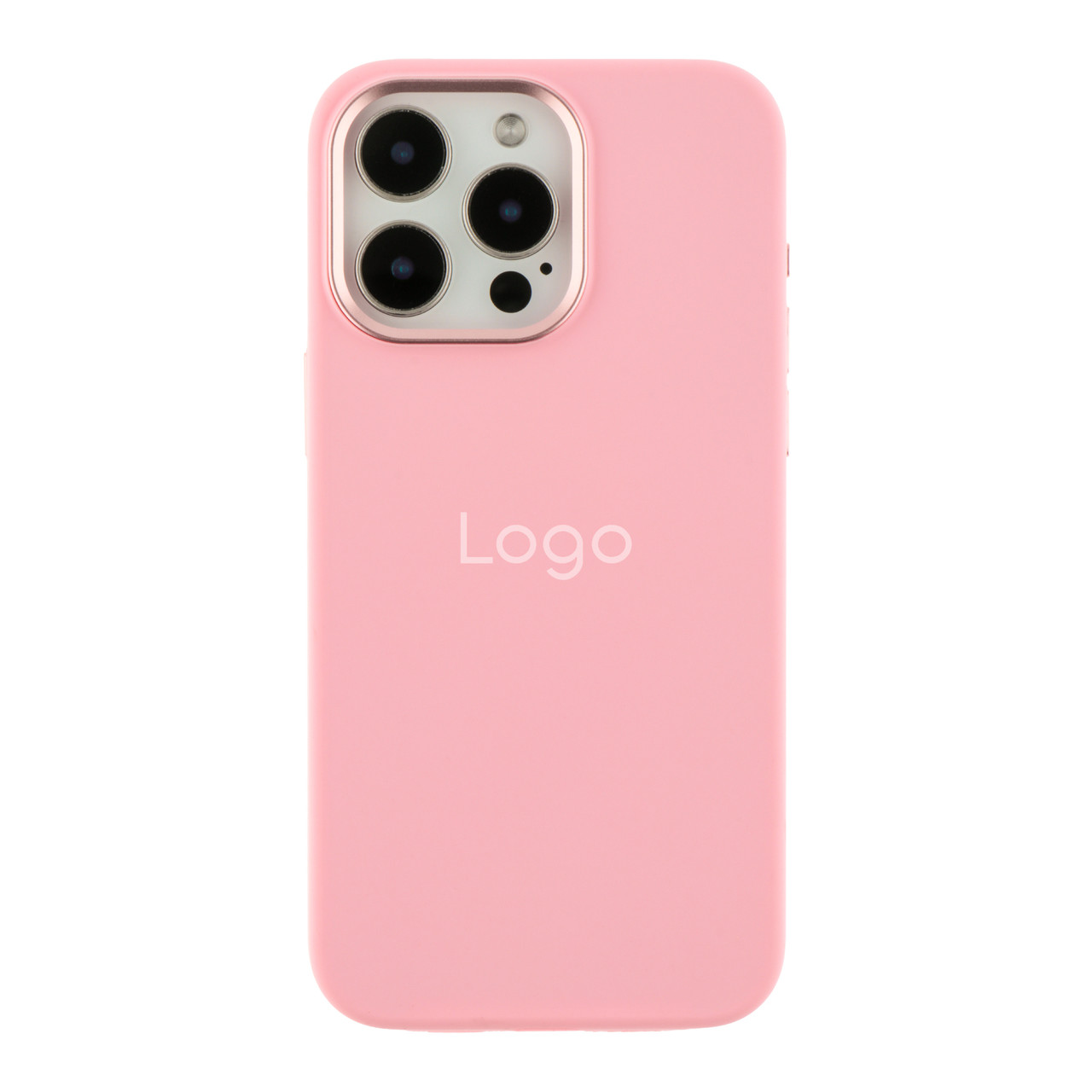 Чохол Silicone Case Metal Buttons (AA) для iPhone 15 Pro Max Rose Powder, фото 1
