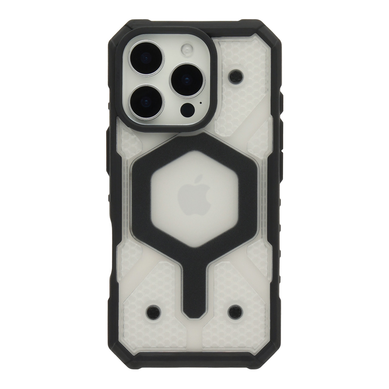 Чохол TPU+PC ArmorHex Magnetic Case для iPhone 16 Pro Колір Transparent Black, фото 1