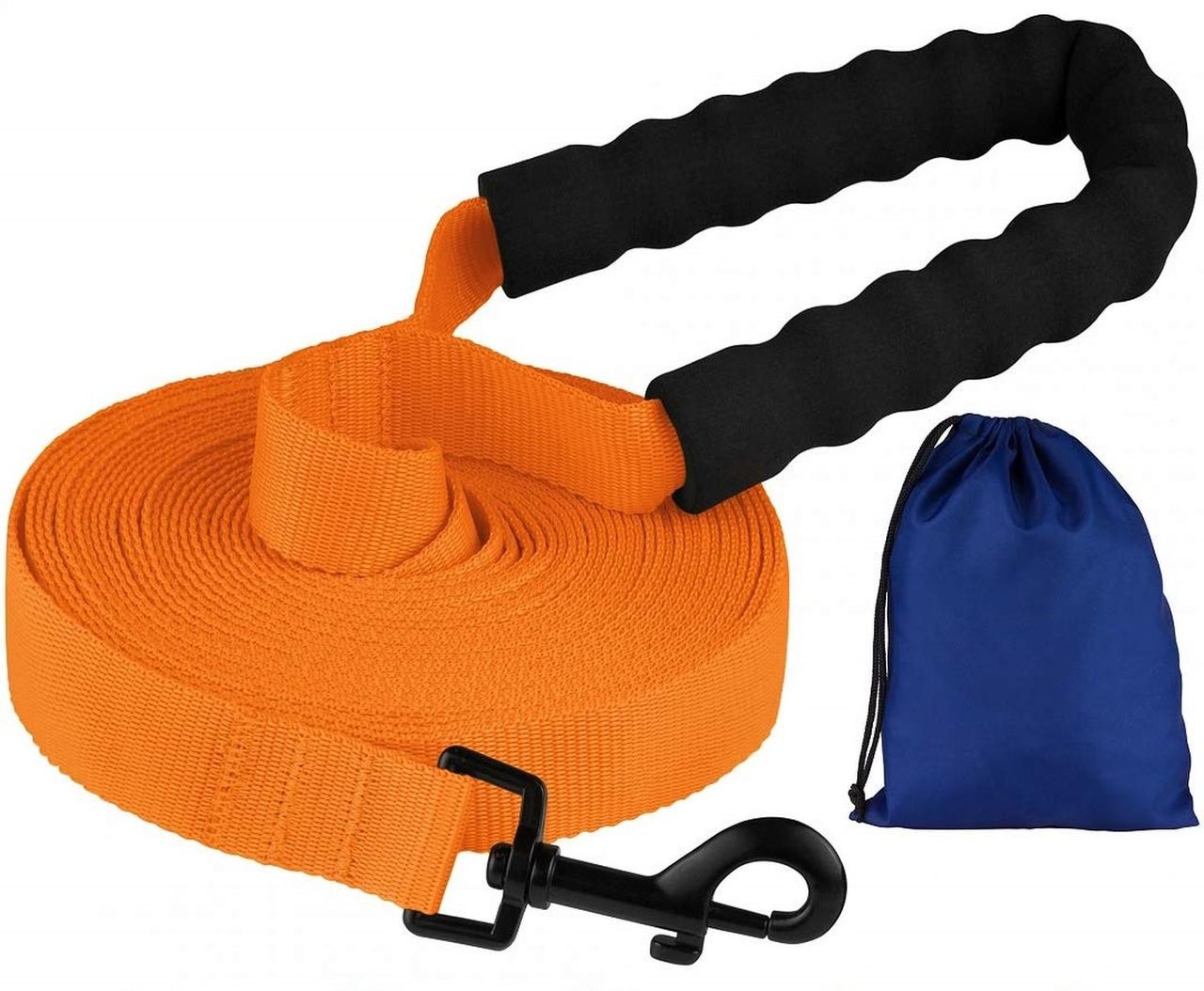 Повідець для Собак Bronzedog Active Нейлоновий з М'якою Ручкою Помаранчевий S, фото 1