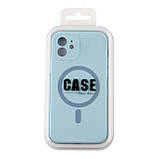 Чохол Glow Silicone Case Full Camera with Magsafe для iPhone 12 Blue, фото 3