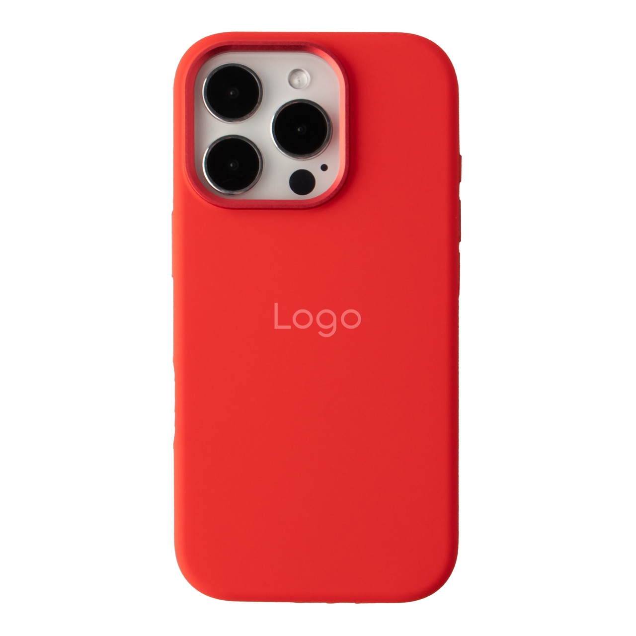Чохол Silicone Case Metal Buttons (AA) для iPhone 16 Pro Red, фото 1
