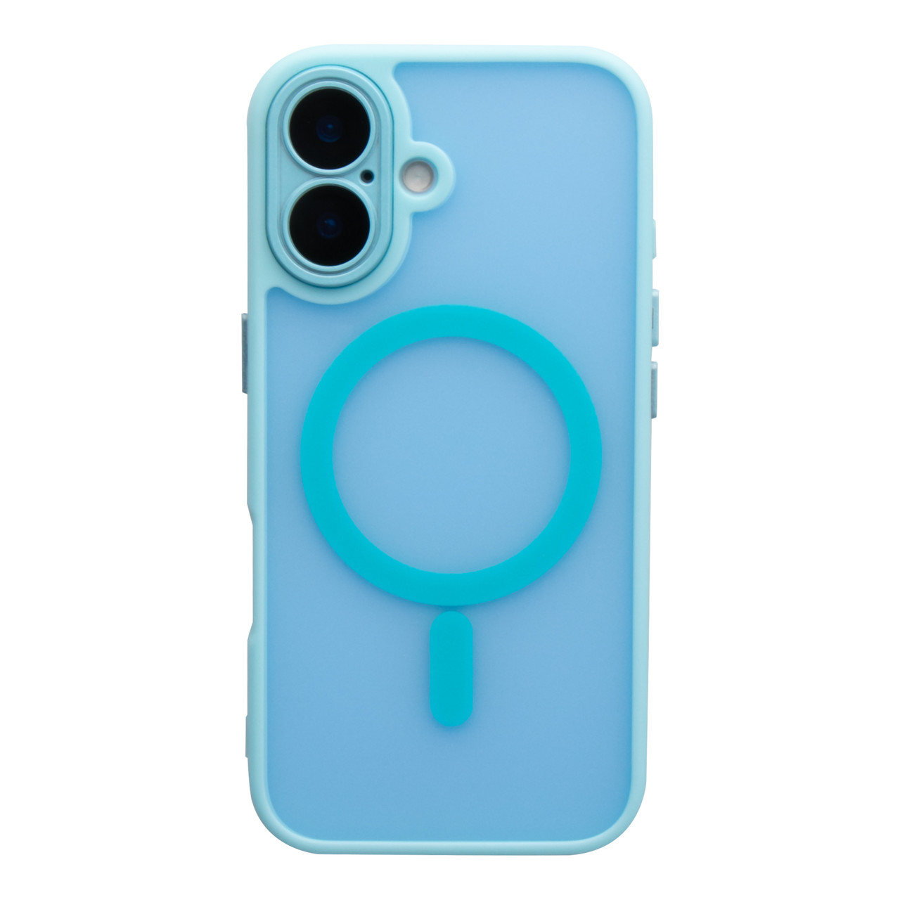 Чохол TPU+PC Magnetic Matte Camera Lens with Magsafe для iPhone 16 Blue, фото 1