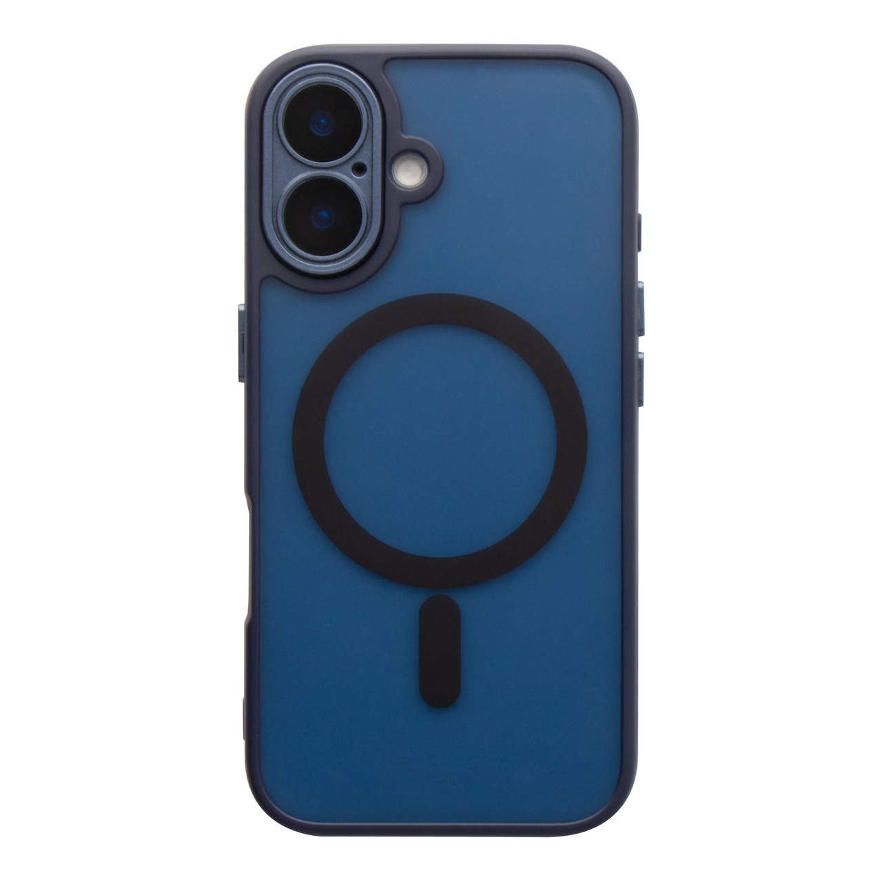 Чохол TPU+PC Magnetic Matte Camera Lens with Magsafe для iPhone 16 Dark Blue, фото 1