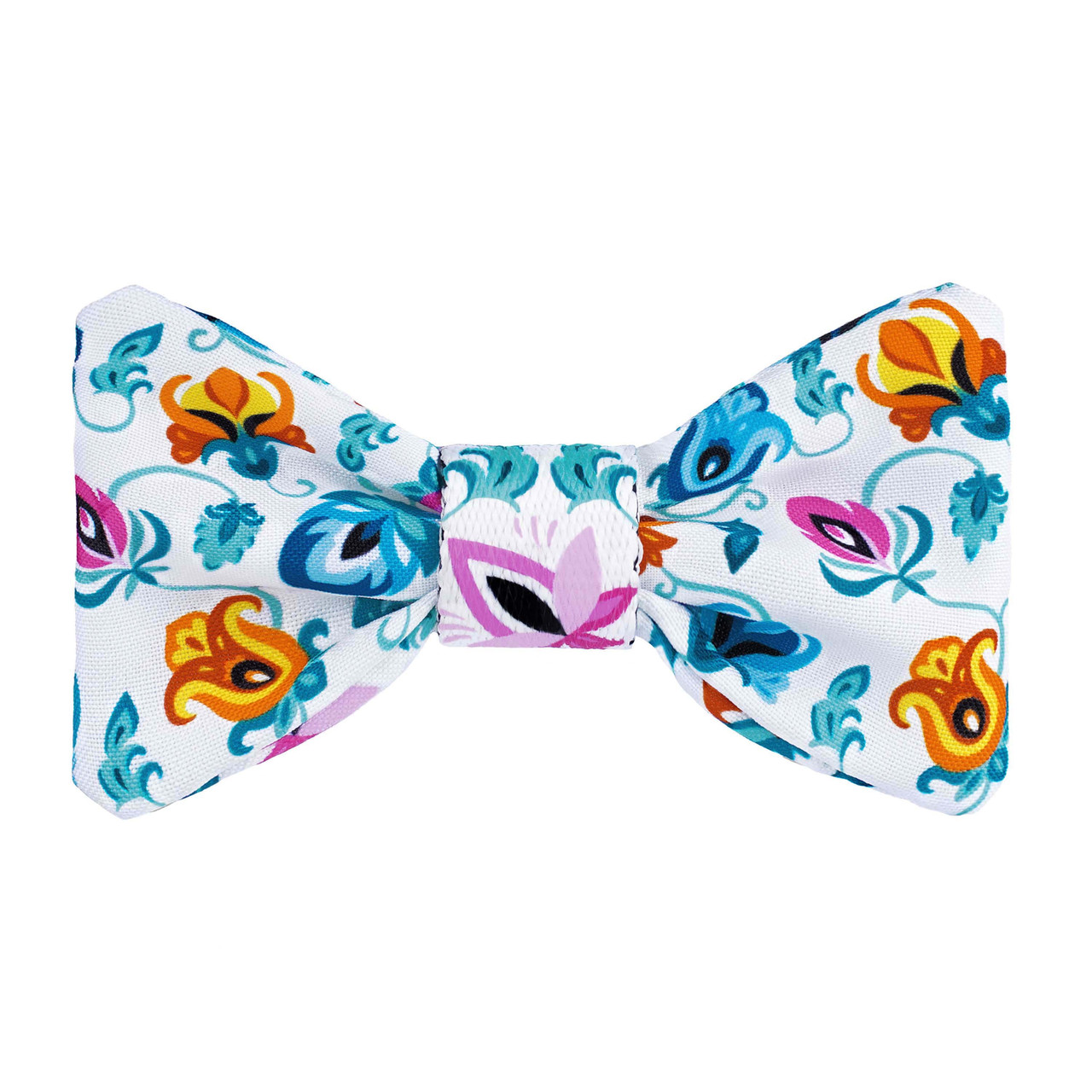 Метелик Bronzedog Urban Folk для собак і кішок до нашийника габардин білий S, фото 1