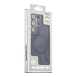 Чохол TPU+PC Magnetic Matte Camera Lens with Magsafe для Samsung Galaxy S24+ 5G (S926) Dark Blue, фото 4