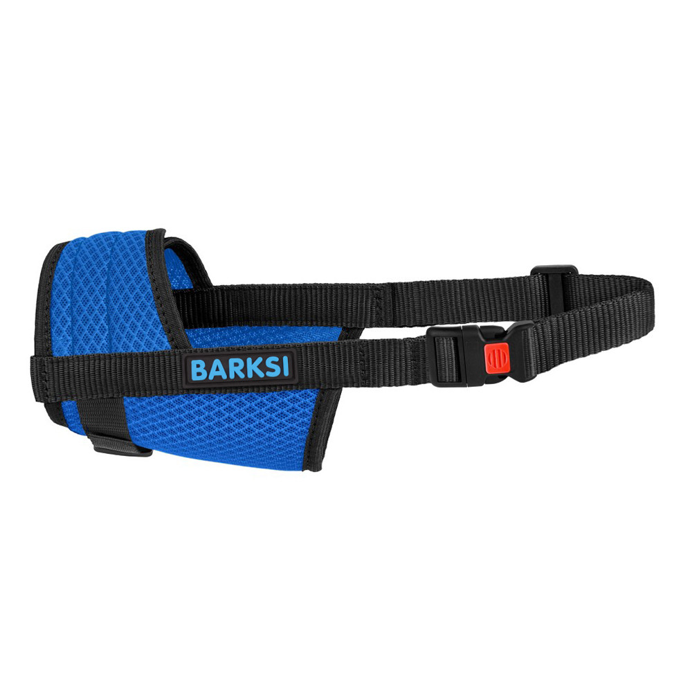 Намордник для собак Barksi Mesh Дихаючий Регульований 3D сітка Синій 2XS, фото 1