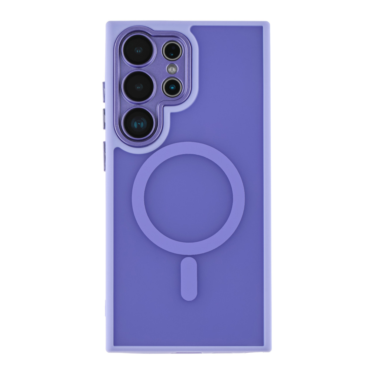 Чохол TPU+PC Magnetic Matte Camera Lens with Magsafe для Samsung Galaxy S25 5G (S931) Purple, фото 1