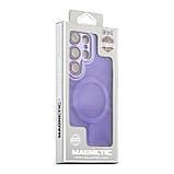 Чохол TPU+PC Magnetic Matte Camera Lens with Magsafe для Samsung Galaxy S25 5G (S931) Purple, фото 4