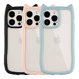 Чохол TPU+PC Cat Ears Case для iPhone 14 Pro Колір Black, фото 2