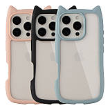 Чохол TPU+PC Cat Ears Case для iPhone 16 Pro Колір Blue, фото 2