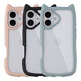 Чохол TPU+PC Cat Ears Case для iPhone 16 Колір Blue, фото 2