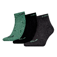 Шкарпетки Head QUARTER 3PPK UNISEX зелений, чорний Уні 35-38 Акція,знижка