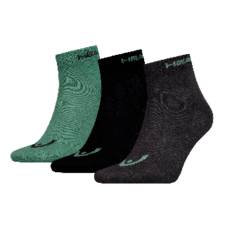 Шкарпетки Head QUARTER 3PPK UNISEX зелений, чорний Уні 35-38 Акція,знижка