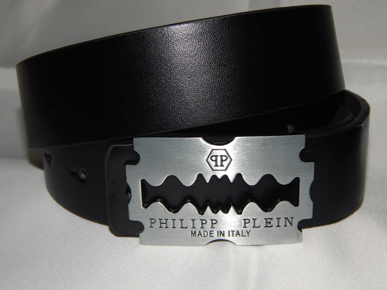 Ремінь чоловічий шкіряний PHILIPP PLEIN, чорний 40 мм 930481