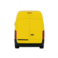 Машинка металева Автопром Mercedes-Benz Sprinter 906 жовтий — інерційний фургон зі світлом і звуком, 13 см, фото 10