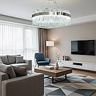 Люстра кришталева, LED, 140В, Діаметр 60см / Стельова кришталева люстра / Кришталева люстра, фото 2