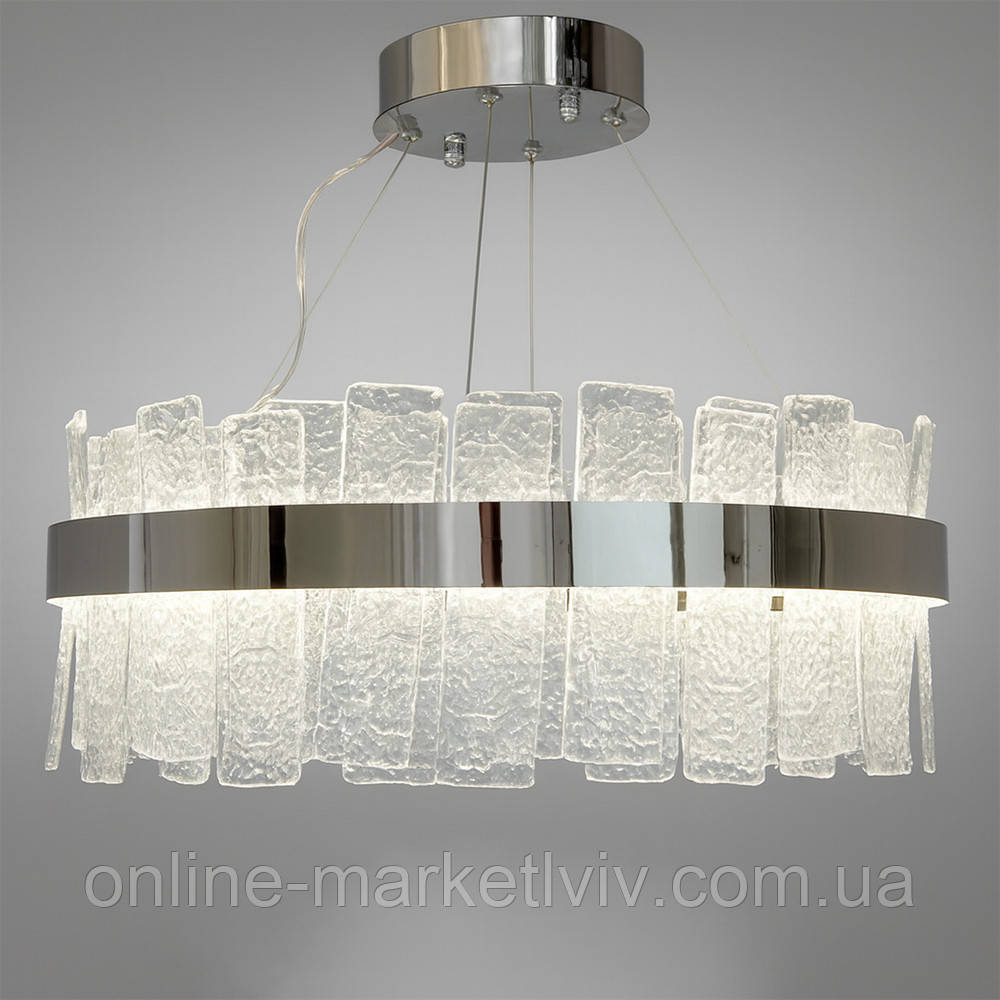 Люстра кришталева, LED, 140В, Діаметр 60см / Стельова кришталева люстра / Кришталева люстра, фото 1