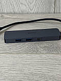 Хаб USB-C BENFEI 6-in-1 з HDMI 4K@60Hz, Ethernet, 2×USB-A, USB-C Data, PD 100W, силіконовий кабель, фото 3