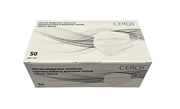 Маска медична Біла CEROS (50 шт.)