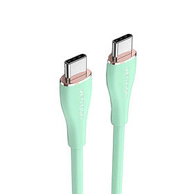 Кабель Vention USB 2.0 C Male to C Male 5A Cable 1.5M Light Green Silicone Type (TAWGG) yL.
