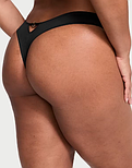 Трусики стрінги Victoria's Secret Very Sexy без промежини з кільцевою фурнітурою (чорні) M, фото 3