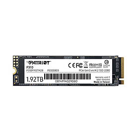 Накопичувач SSD M.2 Patriot P310 1920GB NVMe 2280 PCIe 3.0x4 3D NAND TLC yL.
