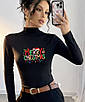 Кофта з довгими рукавами з новорічним принтом, фото 2