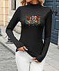 Кофта з довгими рукавами з новорічним принтом, фото 5