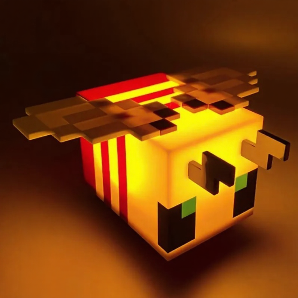 Дитячий нічник Minecraft Майнкрафт Бджола - жовтий, фото 1