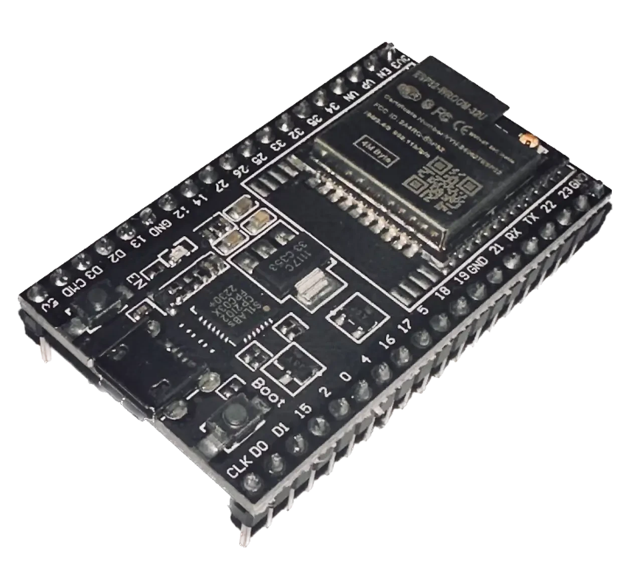 Плата розробки ESP32-WROOM-32U WiFi+Bluetooth 38pin CP2102 micro-USB, фото 1