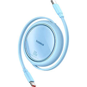 Кабель Baseus Free2Draw Mini Retractable Charging Cable Type-C to Type-C 100W 1m Galaxy Blue yL.