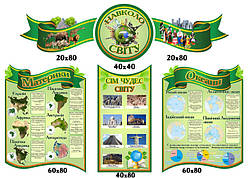 Композиція стендів для школи "Кабінет географії"