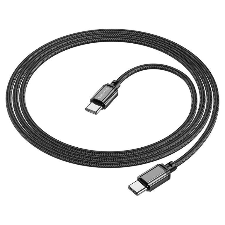 Кабель BOROFONE BX87 Sharp 60W charging data cable for Type-C to Type-C Black yL., фото 1
